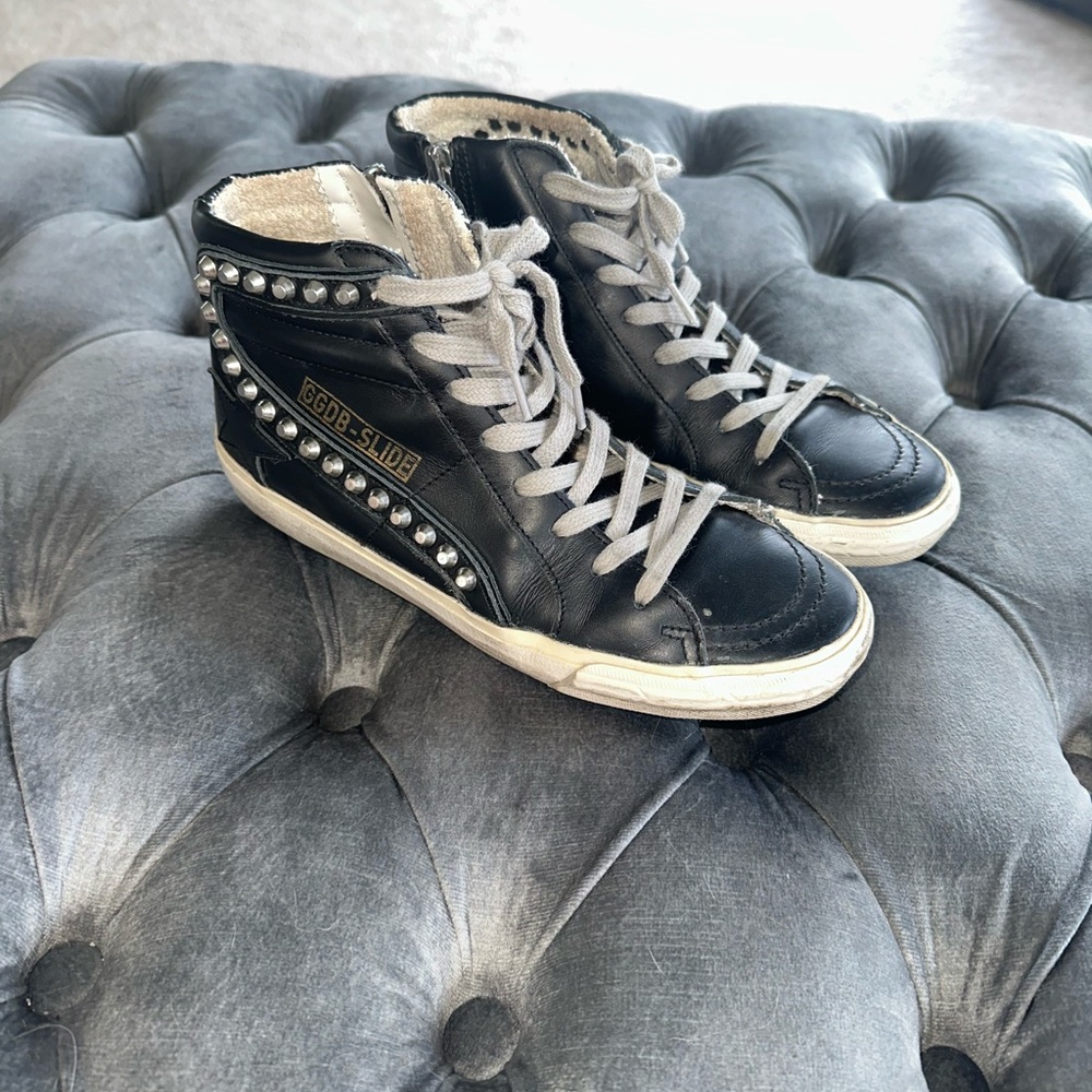 Golden Goose Black High-Top Sneakers